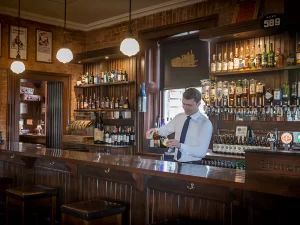 Choose a fine Irish whiskey at the Clifden Station House